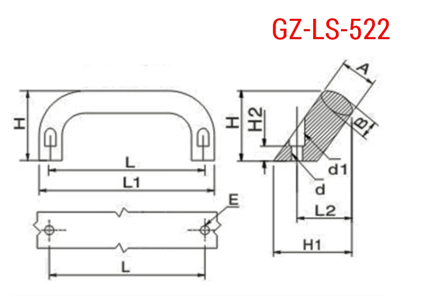 Ручка ls 522 u образная наклонное основание